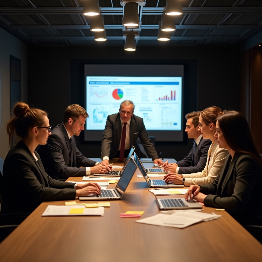 Echipă lucrând la exerciții practice de date în cadrul unui workshop